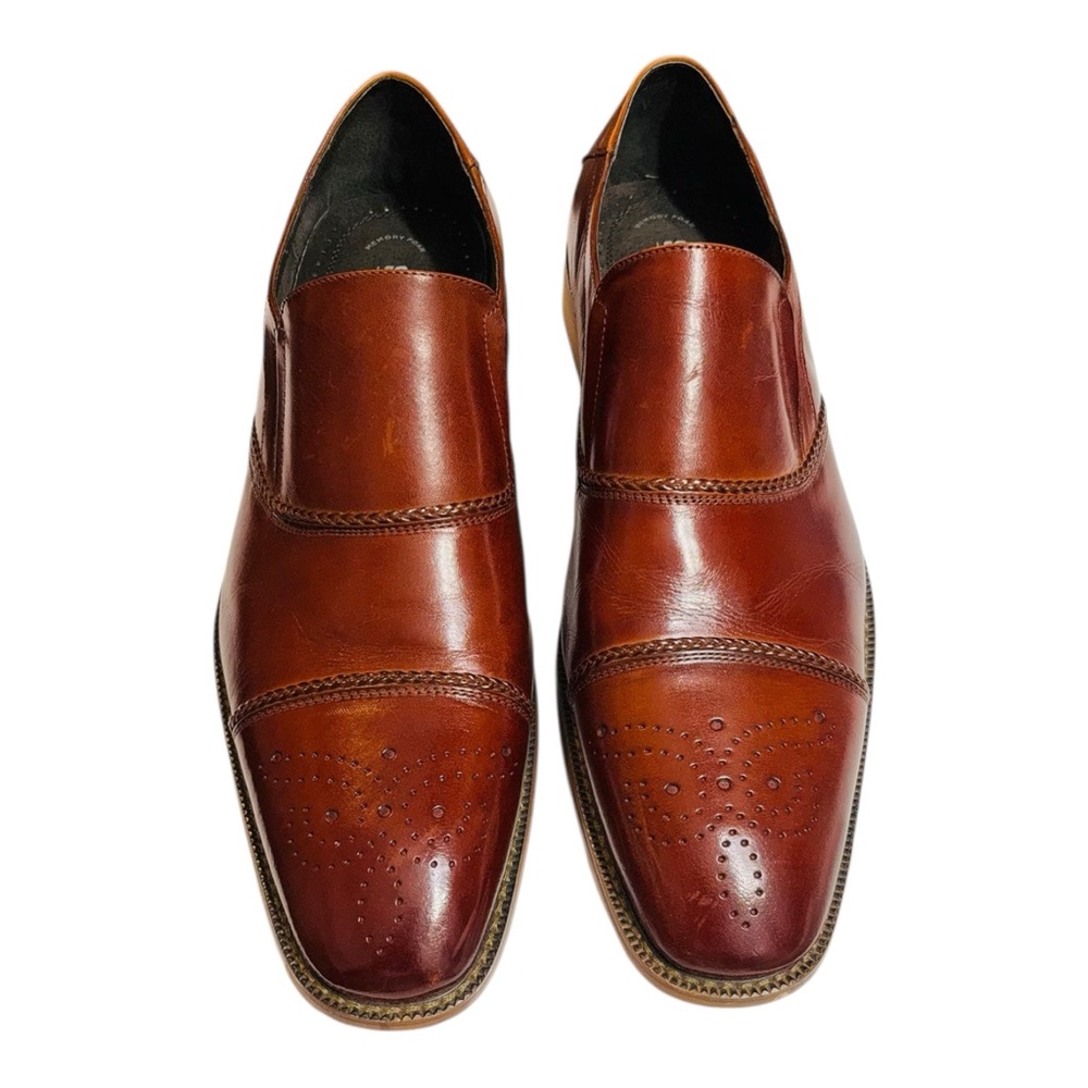 Stacy Adams Brecklin Men’s Shoe Size 13 Cap Toe Slip On Leather Oxford Loafers